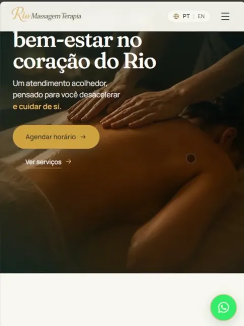 Site da Rio Massagem Terapia no celular